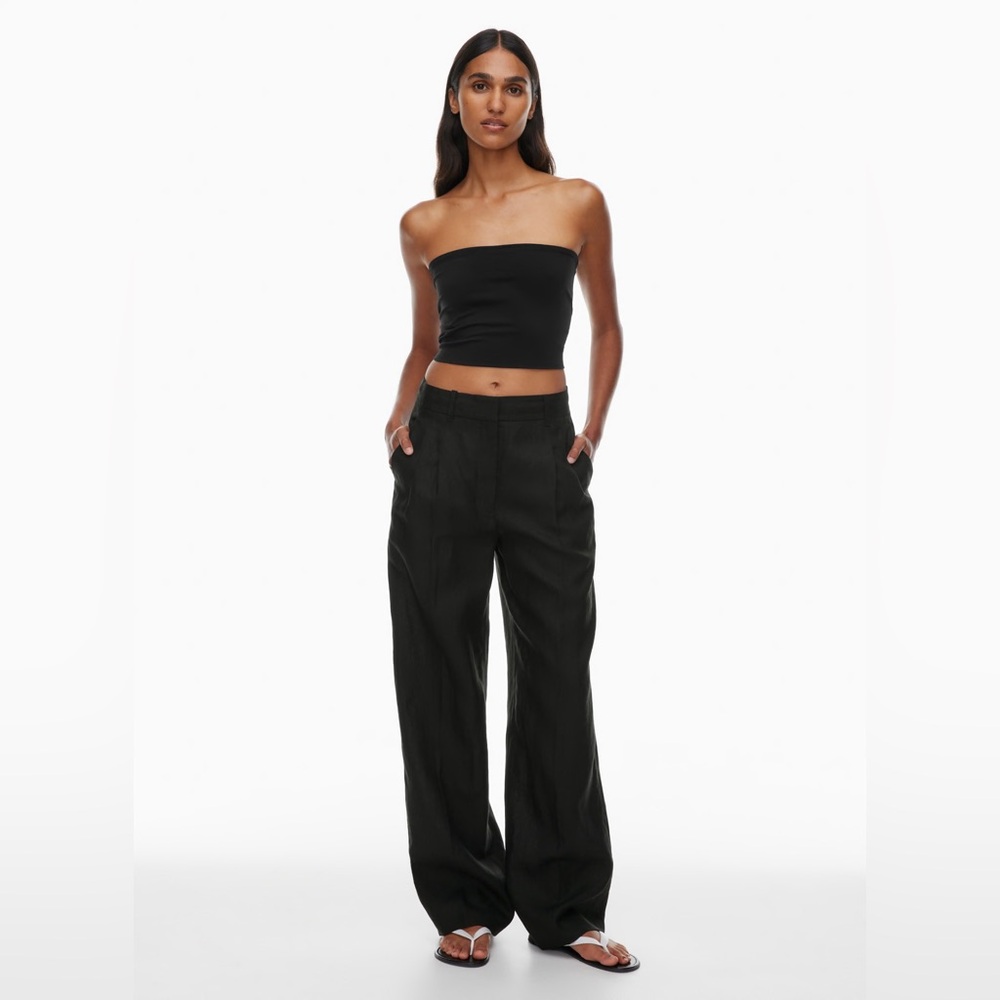 ARITZIA Effortless Linen Pants - size 4 - Babaton Black